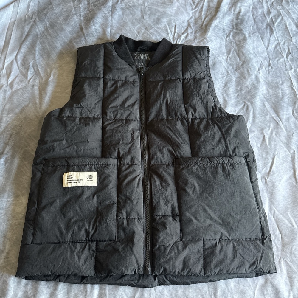 Zara Kids Black Puffer Vest